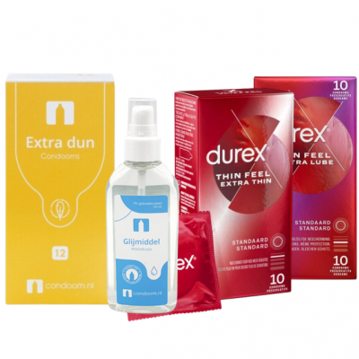 Ultra Dun pakket (Extra Dun + Extra Thin + Extra Lube + Glijmiddel waterbasis)